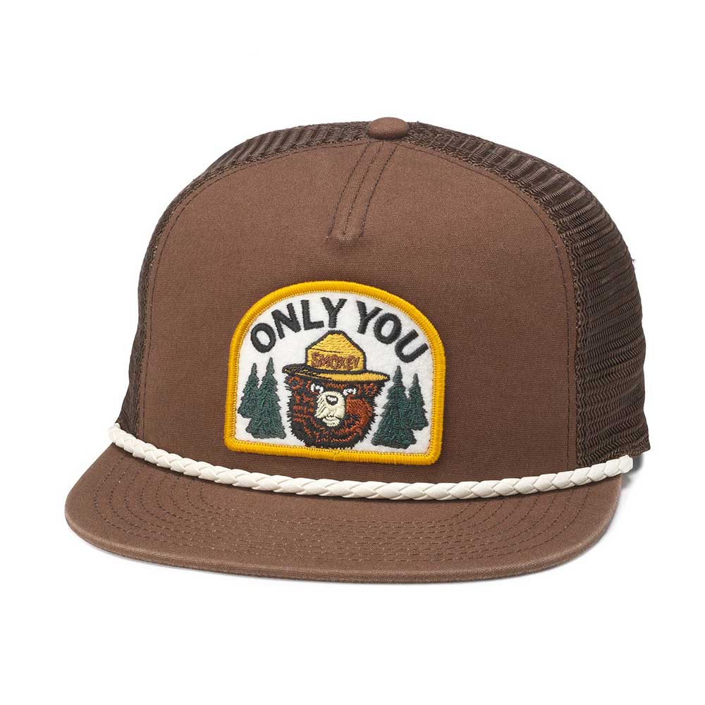 Smokey Bear Hat: Brown Snapback Rope Hat | Vintage Hats