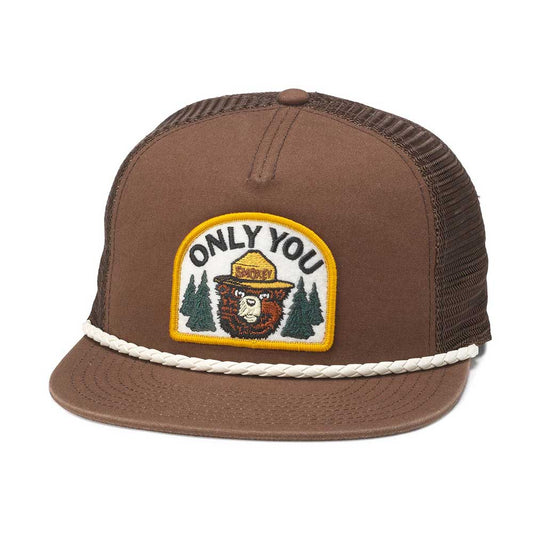 Smokey Bear Hat: Brown Snapback Rope Hat | Vintage Hats