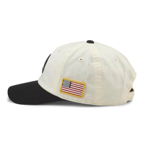 AMERICAN NEEDLE United Slouch NHL Team Casual Dad Hat Philadelphia Flyers, Ivory/Black (43572A-PHF)