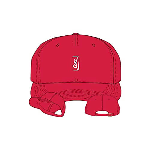 AMERICAN NEEDLE Coke Coca Cola Buckle Strap Baseball Dad Hat, Micro Slouch Collection, (21015A-COKE-RED)