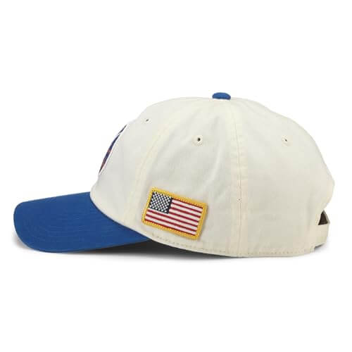 AMERICAN NEEDLE United Slouch NHL Team Casual Dad Hat New York Islanders, Ivory/Royal (43572A-NYI)
