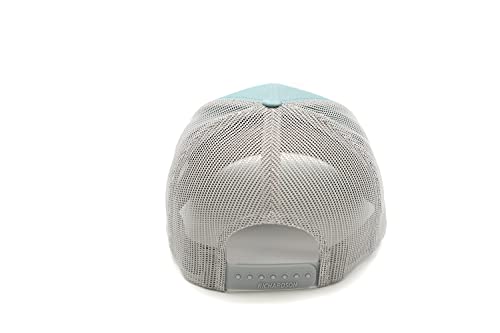 HGP Mountain View PVC Patch Teal/Grey Snapback Trucker Hat 3