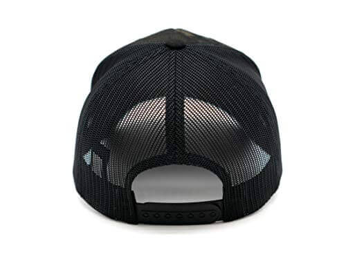 Black Multi Cam American Flag Camo Trucker Hat Back PhotoAmerican-Flag-Hats--Black-Multicam-Snapback-Trucker-Hat-_-PVC-Patch-Black Back