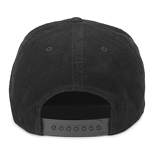 AMERICAN NEEDLE Miller High Life Beer Roscoe Cord Adjustable Snapback Baseball Hat (23015A-MHL-BLK)