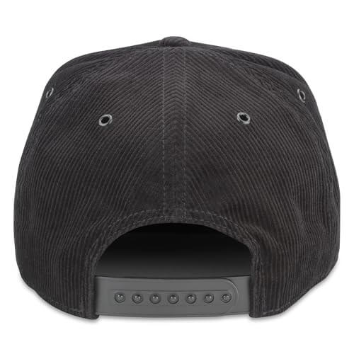 AMERICAN NEEDLE Vegas Golden Knights NHL Corduroy Valin Adjustable Snapback Baseball Hat, Black (23022A-VGK-BLK)