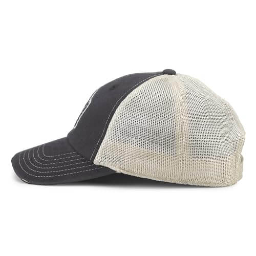 AMERICAN NEEDLE Officially Licensed NHL Hockey Orville Team Hat, Distressed, Dad Cap, Adjustable, Authentic New (Toronto Maple Leafs (Navy/Stone))