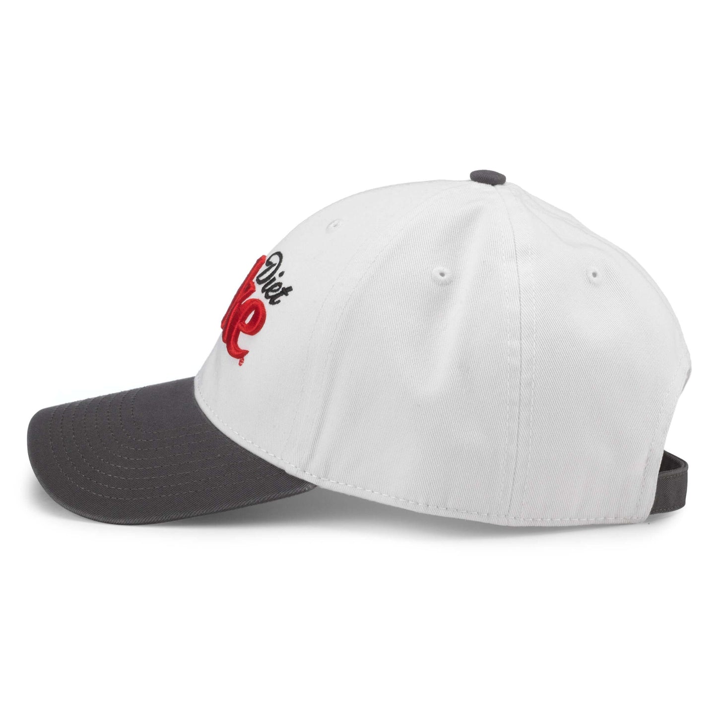 AMERICAN NEEDLE Diet Coke Ballpark Adjustable Buckle Strap Baseball Dad Hat (20001A-DCOKE-WHGY)