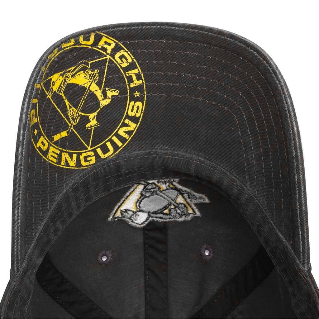 American NeedleNew Raglan NHL Team Adjustable Hat, Pittsburgh Penguins, Black (36672A-PPN)