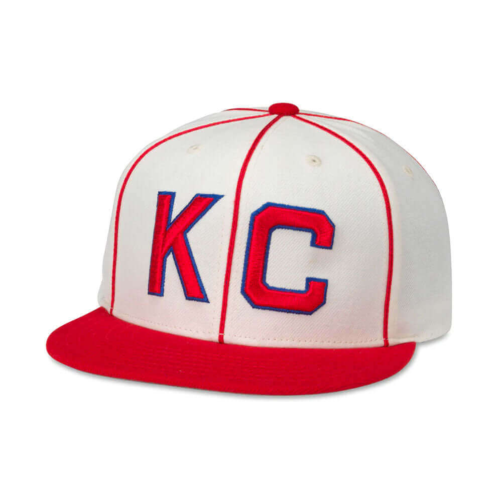 Kansas City Monarchs Hats: Negro League Ivory/Red Snapback Hat