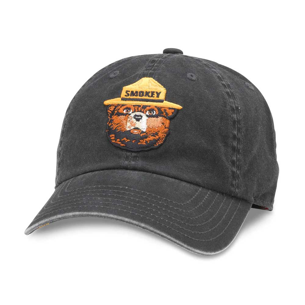 Smokey Bear Hats: Black Strapback Dad Hat | Vintage Brands
