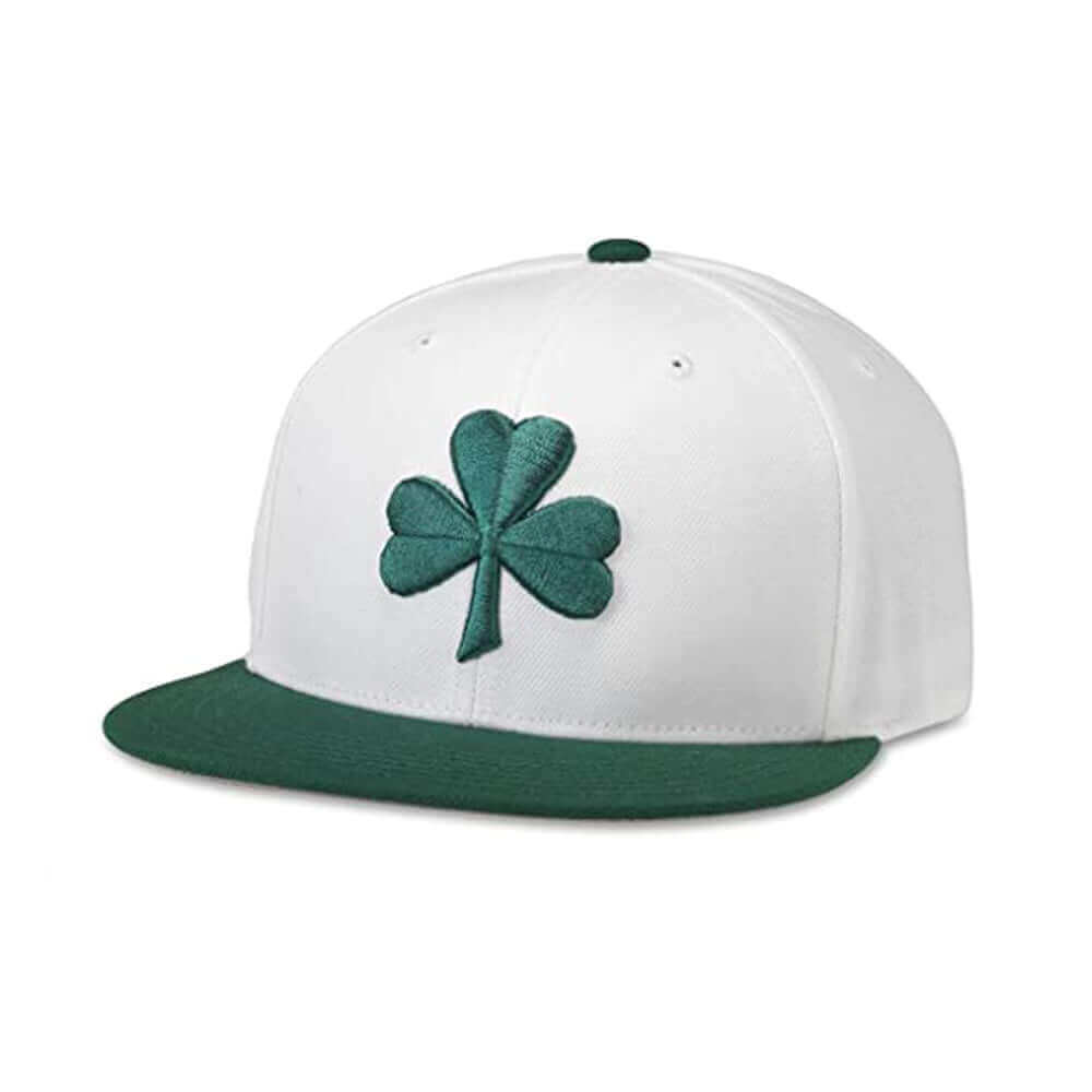 Boston Shamrocks Hats: Ivory/Green Snapback Flat Bill Hat