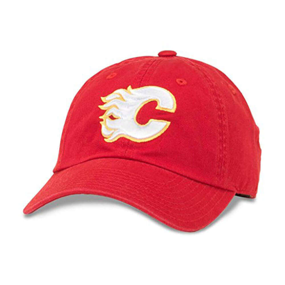 Calgary Flames Hat: Red Strapback Dad Hat | NHL Headwear