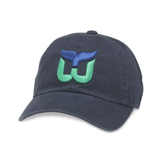Hartford Whalers Hats: NHL Navy Strapback Dad Hat | Vintage Teams