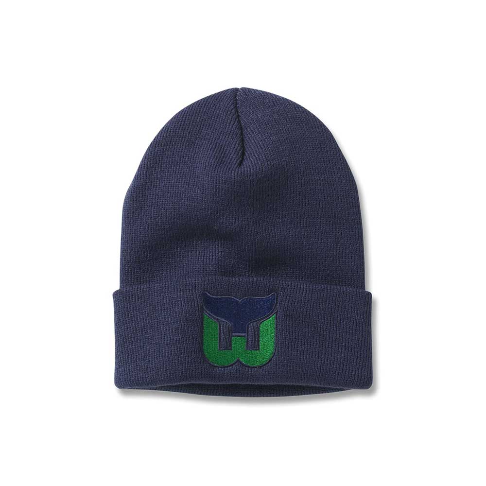 Hartford Whalers Beanies: Navy Cuffed Knit Beanie | Vintage Teams