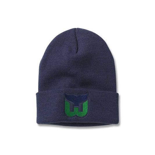Hartford Whalers Beanies: Navy Cuffed Knit Beanie | Vintage Teams