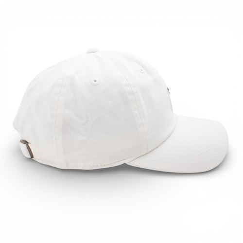 AMERICAN NEEDLE Smokey Bear Adjustable Buckle Strap Baseball Hat, Washed Micro Slouch Collection, White (PI023A-SMOKEY-WHT)