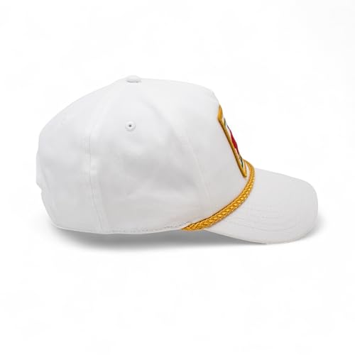 AMERICAN NEEDLE Miller High Life Beer Adjustable Snapback Baseball Hat (23008B-MHL-WHKL) White/Gold