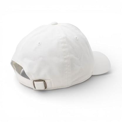 AMERICAN NEEDLE Smokey Bear Adjustable Buckle Strap Baseball Hat, Washed Micro Slouch Collection, White (PI023A-SMOKEY-WHT)