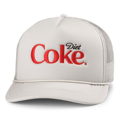 AMERICAN NEEDLE Unisex Diet Coke Foamy Roscoe Adjustable Snapback Baseball Hat (24007A-DCOKE-SILV)