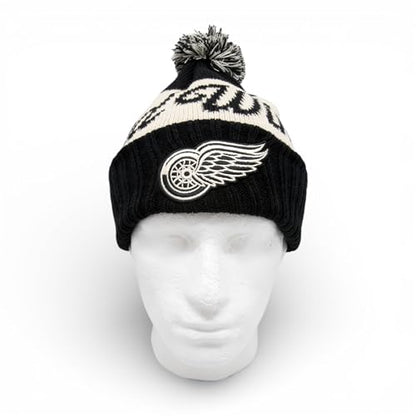 AMERICAN NEEDLE Officially Licensed NHL Adeline Pom Knit Beanie, Detroit Red Wings Winter Hat, Authentic, New