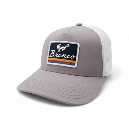 AMERICAN NEEDLE Officially Licensed Ford Bronco Valin Adjustable Trucker Hat White Grey
