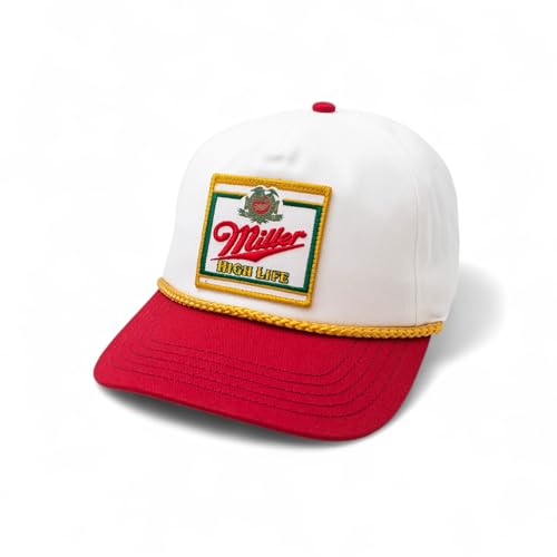 AMERICAN NEEDLE Miller High Life Beer Adjustable Snapback Baseball Hat (23008B-MHL-WHKL)
