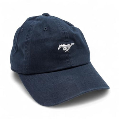 AMERICAN NEEDLE Micro Slouch Casual Baseball Dad Hat Ford Mustang, Navy Blue (FORD-1705B)