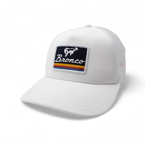 AMERICAN NEEDLE Officially Licensed Ford Bronco Valin Adjustable Trucker Hat White