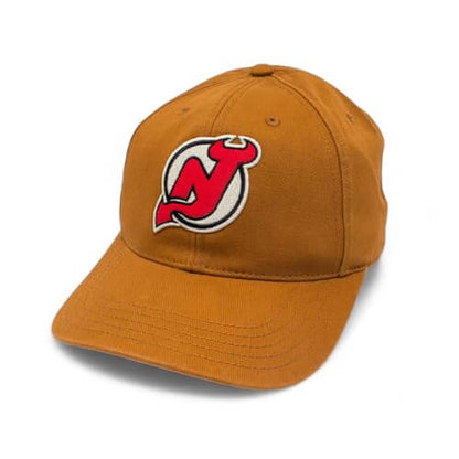 AMERICAN NEEDLE Officially Licensed NHL HEPCAT Strapback Cap, National Hockey League New Jersey Devils Team HAT, Hazel Brown, Authentic, New