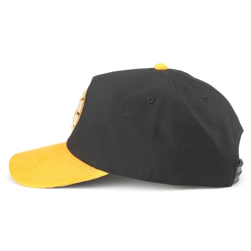 AMERICAN NEEDLE Boston Bruins NHL Burnett Adjustable Snapback Baseball Hat, Black/Gold (23020B-BBR-BLGD)