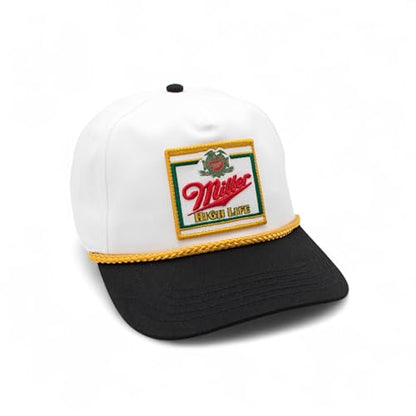 AMERICAN NEEDLE Miller High Life Beer Adjustable Snapback Baseball Hat (23008B-MHL-WHKL)