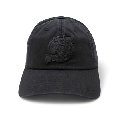 AMERICAN NEEDLE New Jersey Devils NHL Blue Line Tonal Adjustable Dad Cap (Black)