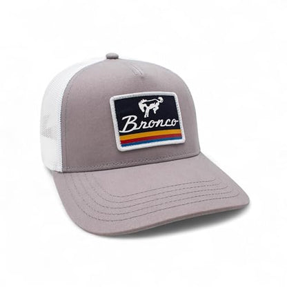 AMERICAN NEEDLE Officially Licensed Ford Bronco Valin Adjustable Trucker Hat White Grey