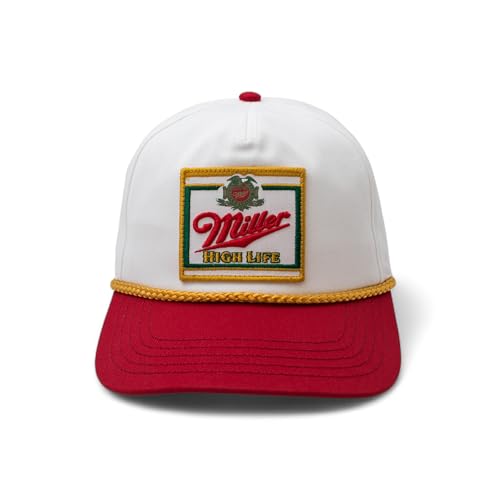 AMERICAN NEEDLE Miller High Life Beer Adjustable Snapback Baseball Hat (23008B-MHL-WHKL)