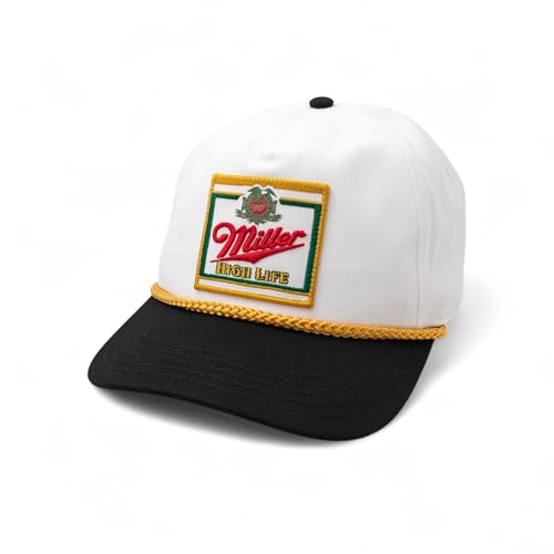 AMERICAN NEEDLE Miller High Life Beer Adjustable Snapback Baseball Hat (23008B-MHL-WHKL)