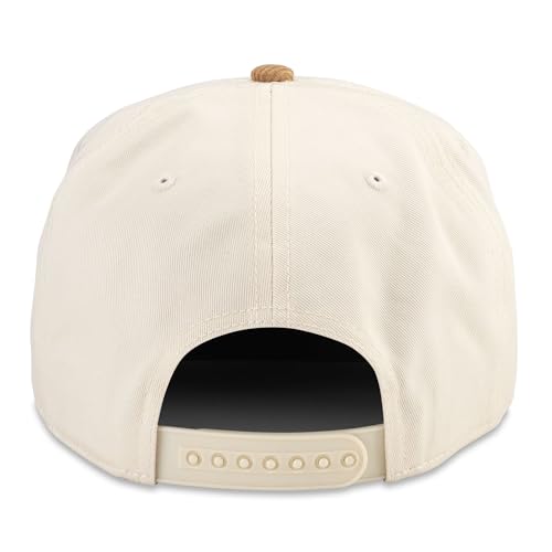 AMERICAN NEEDLE National Hockey League NHL Burnett Adjustable Snapback Baseball Hat Cream/Black