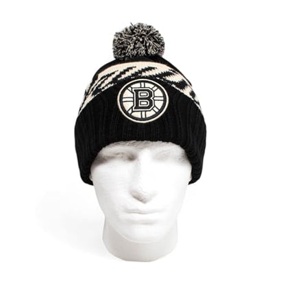 AMERICAN NEEDLE Officially Licensed NHL Adeline Pom Knit Beanie, Boston Bruins Winter Hat, Authentic, New