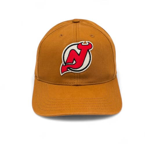 AMERICAN NEEDLE Officially Licensed NHL HEPCAT Strapback Cap, National Hockey League New Jersey Devils Team HAT, Hazel Brown, Authentic, New