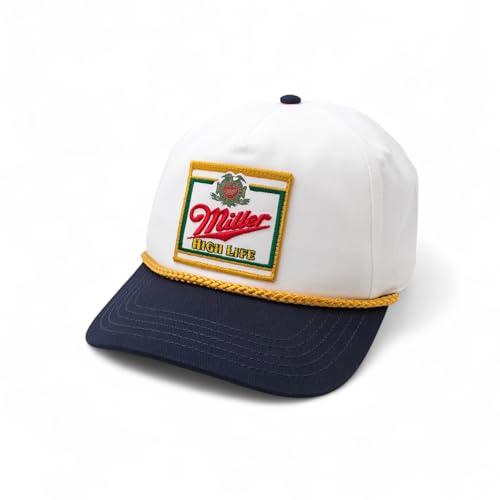 AMERICAN NEEDLE Miller High Life Beer Adjustable Snapback Baseball Hat (23008B-MHL-WHKL)