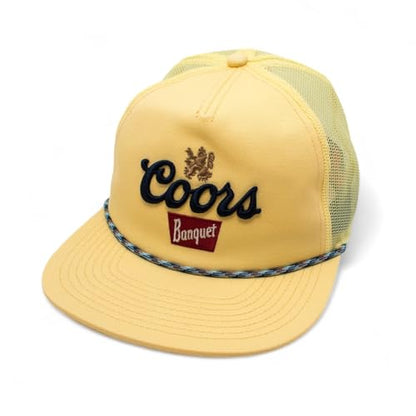 AMERICAN NEEDLE Officially Licensed COORS Beer Snapback Rope HAT, Light Yellow Authentic, New