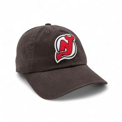 AMERICAN NEEDLE NHL New Jersey Devils Hockey Team New Raglan Adjustable Baseball Hat, Black (36672B-NJD-BLK)