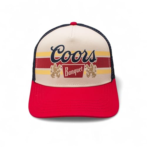 AMERICAN NEEDLE Coors Beer Sinclair Adjustable Snapback Trucker Baseball Hat Navy Ivory Red