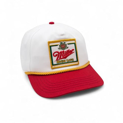 AMERICAN NEEDLE Miller High Life Beer Adjustable Snapback Baseball Hat (23008B-MHL-WHKL)