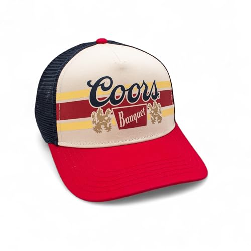 AMERICAN NEEDLE Coors Beer Sinclair Adjustable Snapback Trucker Baseball Hat Navy Ivory Red