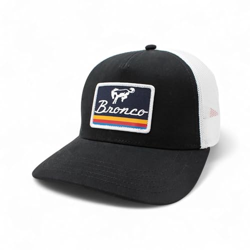 AMERICAN NEEDLE Officially Licensed Ford Bronco Valin Adjustable Trucker Hat White Black