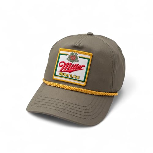 AMERICAN NEEDLE Miller High Life Beer Adjustable Snapback Baseball Hat (23008B-MHL-WHKL)