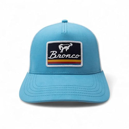 AMERICAN NEEDLE Officially Licensed Ford Bronco Valin Adjustable Trucker Hat White Ruisseau Blue