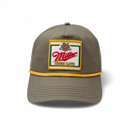 AMERICAN NEEDLE Miller High Life Beer Adjustable Snapback Baseball Hat (23008B-MHL-WHKL)