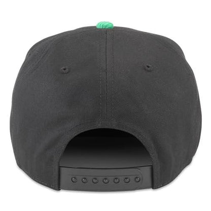 AMERICAN NEEDLE Dallas Stars NHL Burnett Adjustable Snapback Baseball Hat, Black/Kelly Green (23020A-DAS-BKKL)