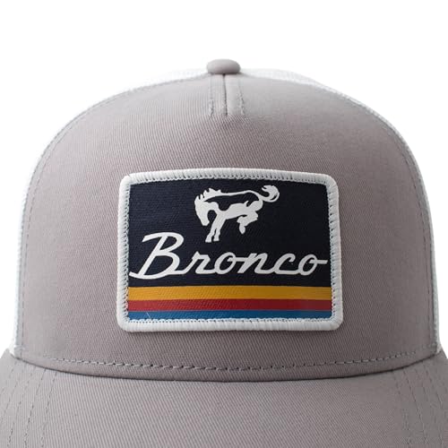 AMERICAN NEEDLE Officially Licensed Ford Bronco Valin Adjustable Trucker Hat White Grey